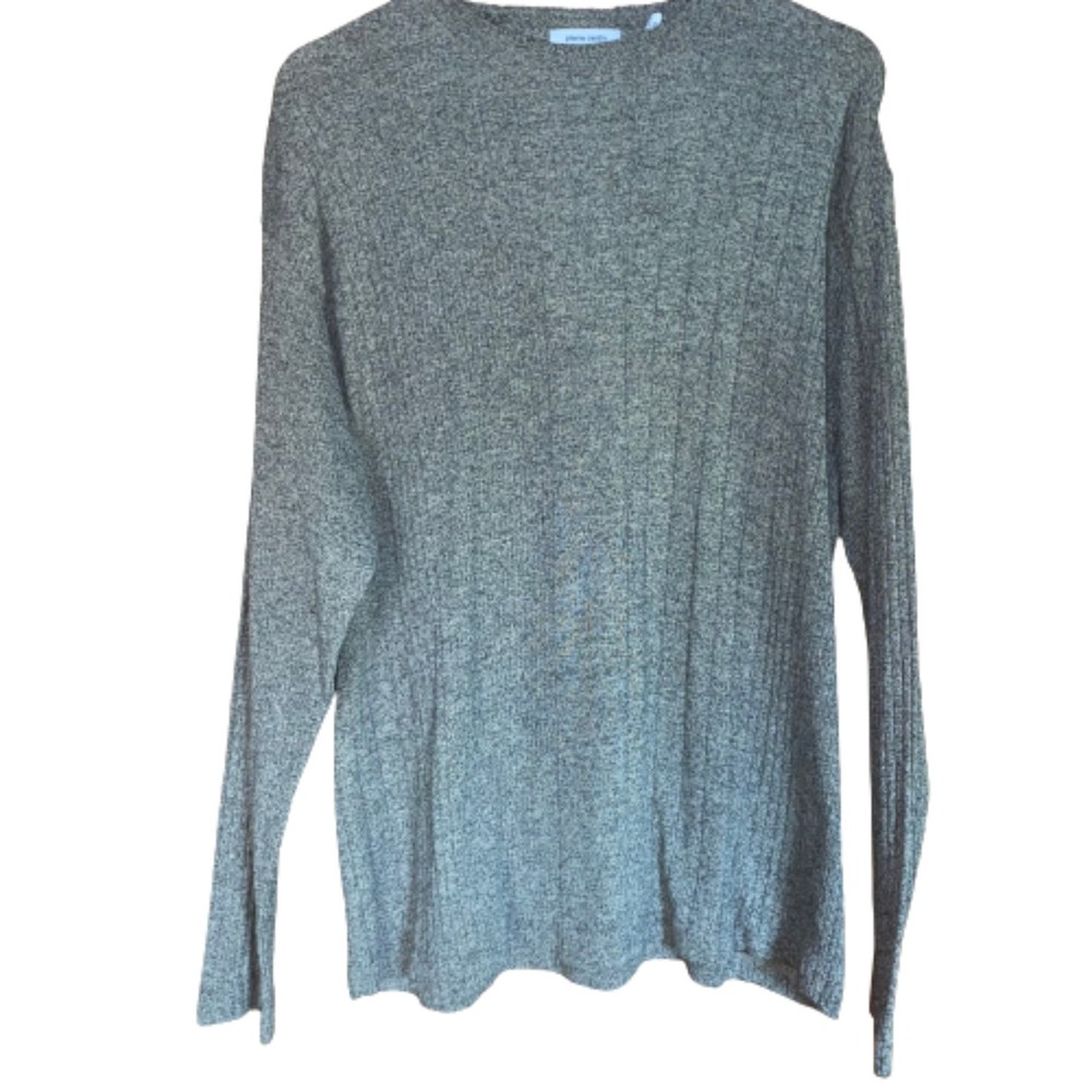 Pierre Cardin Cotton Blend Gray Coastal Lightweight Longsleeve Sweater Men's L